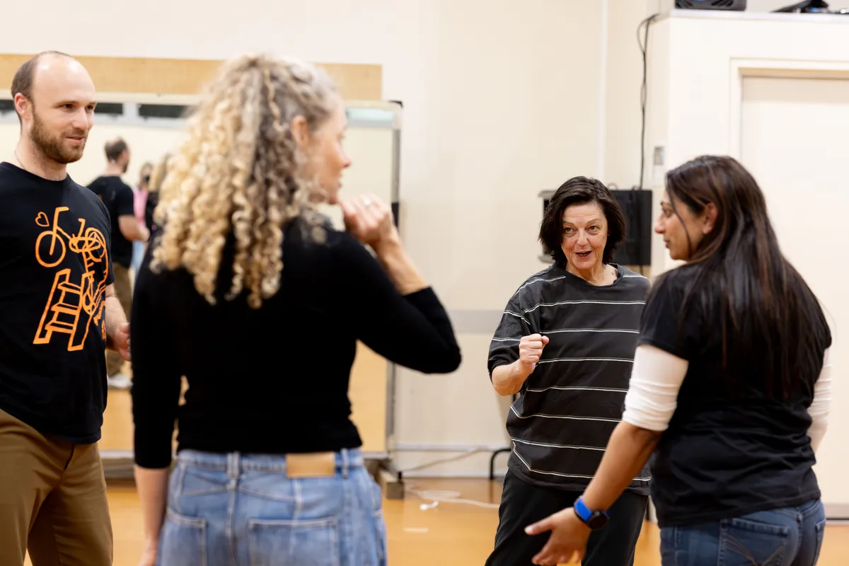 Fiona Mogridge leading a speech, drama and communication workshop